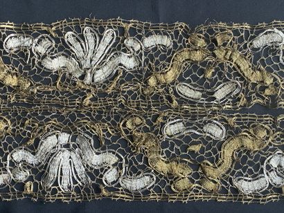 
Edgings in metallic lace, bobbins, 2nd half...