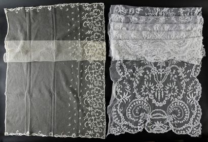 Accessories of the feminine costume, lace...
