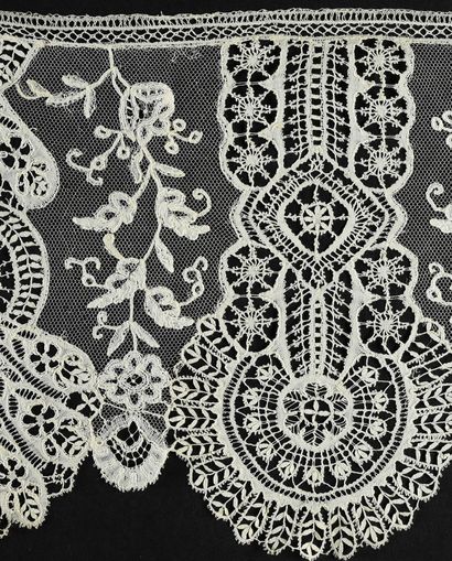 Lace borders, English appliqué and bobbins,...
