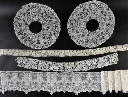 Lace borders and berthe, Arlanc, beginning...
