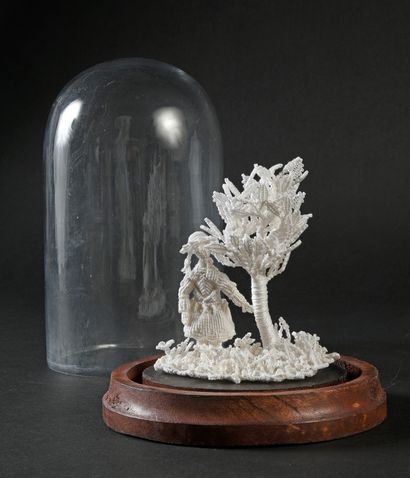 
Rare knotted lace sculpture, Margareten-Spitze,...