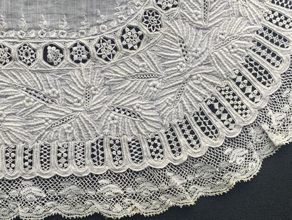 Two embroidered handkerchiefs, 2nd half of...