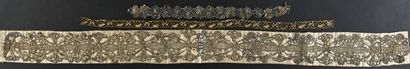 Metallic bobbin lace, polychrome cut stitch,...