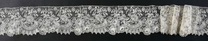 Large needlepoint lace border, Belgium, late...
