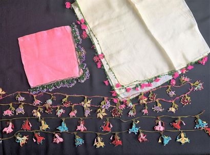 
Two fichus and two borders, Oya, needlepoint,...