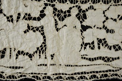 Important collection of white embroideries,...