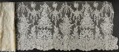 Large needlepoint lace frill, Brussels, 2nd...