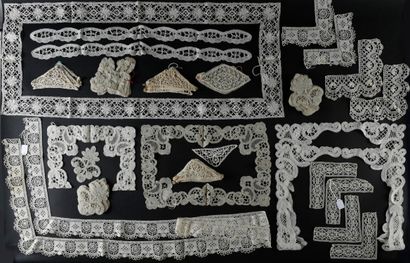 Bobbin lace inlays and surrounds, Belgium,...