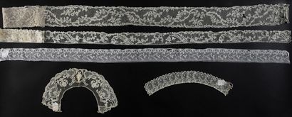 Keel and border in Alençon lace, needlework,...