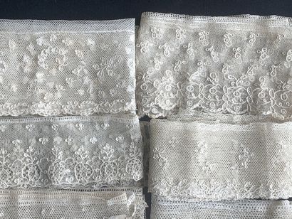 Alençon lace borders, needlework, circa 1780-1800.
In...