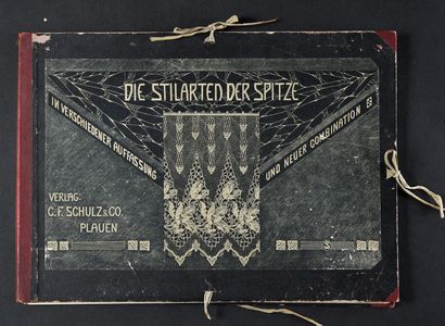 Two portfolios on laces in Plauen, circa...