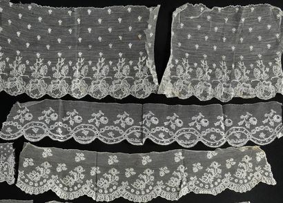 Twenty borders and documents in Malines lace,...