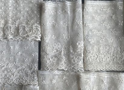 Alençon lace borders, needlework, circa 1780-1800.
In...