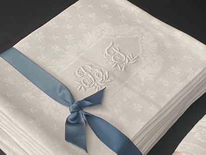 Two suites of napkins, end of the 19th century....