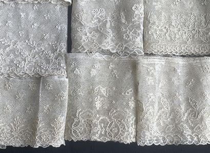 Alençon lace borders, needlework, circa 1780-1800.
In...