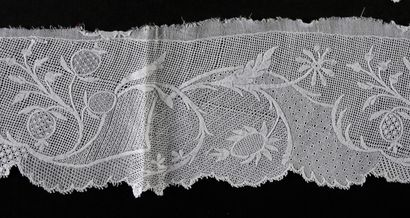 Three borders in Dresden embroidery, middle...