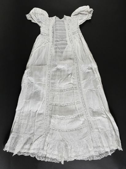Long christening gown, late 19th century....