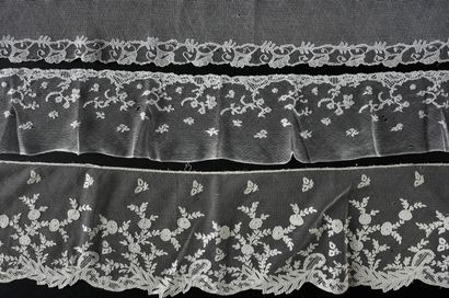 Six lace borders, Carrickmacross, end of...