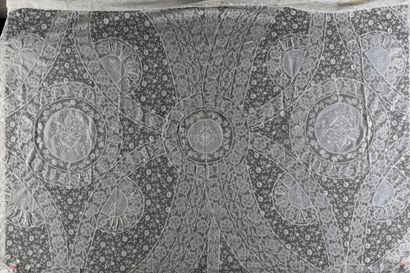 Tablecloth in the background of a bonnet,...