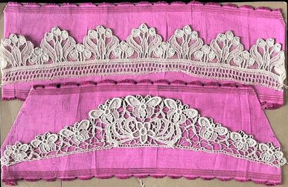 Rare Art Nouveau lace, berthe collar and...