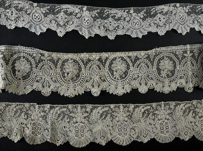 Seven borders in Gauze stitch, needlepoint,...
