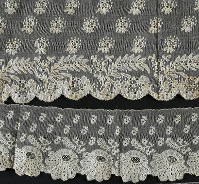 Twenty borders and documents in Malines lace,...