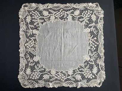 Two Youghal handkerchiefs, needlepoint, Ireland,...