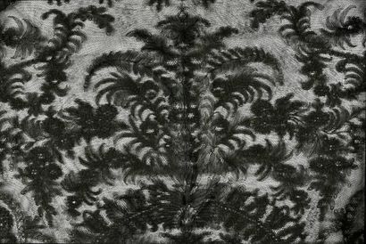 Shawl with one point, mechanical Chantilly,...