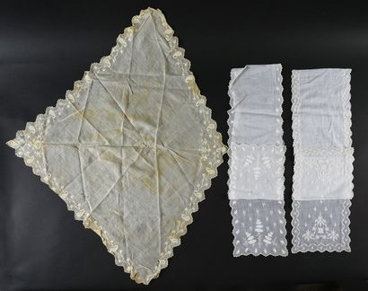 Embroidered handkerchiefs, collars and doilies,...