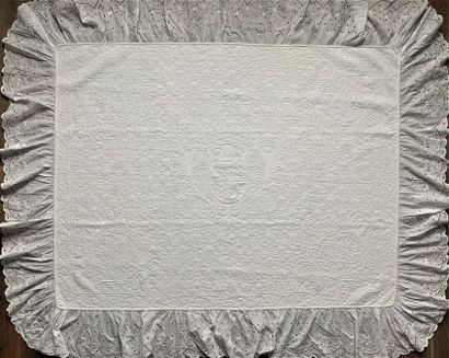 Boutis quilt, coat of arms and count's crown,...