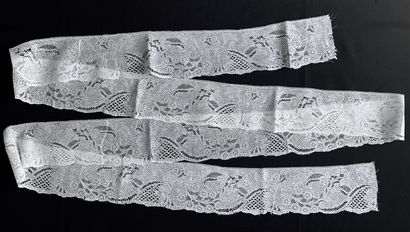 A border in drawn and embroidered threads,...