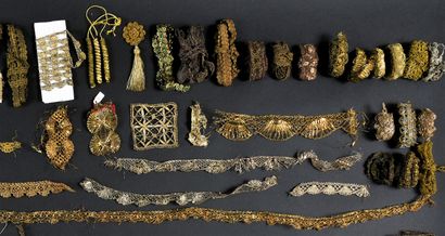 Important collection of metallic lace borders...