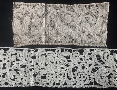 Two linen borders, Milan, late 17th century.
Two...