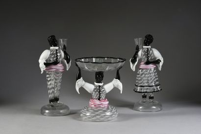 Murano glass table setting, consisting of...