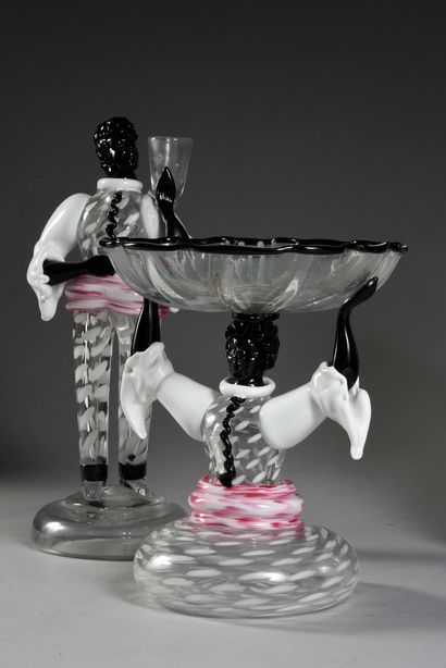 Murano glass table setting, consisting of...