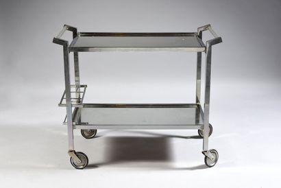 Table on wheels with quadrangular structure...