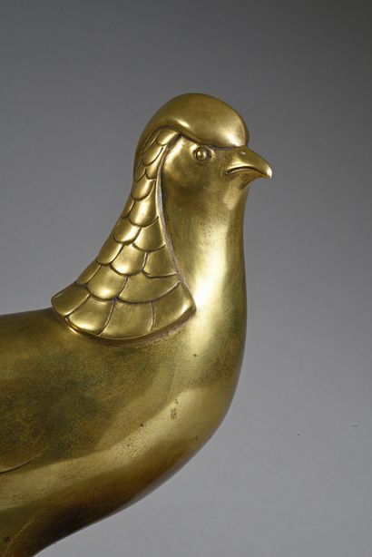 LORINO. (actif vers 1930/40)

Gilded pheasant.
Bronze...