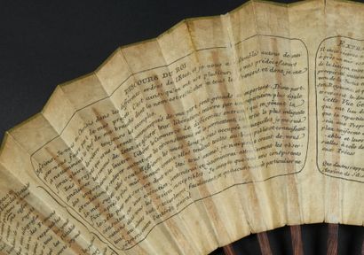 L'assemblée des notables, vers 1787
Éventail...