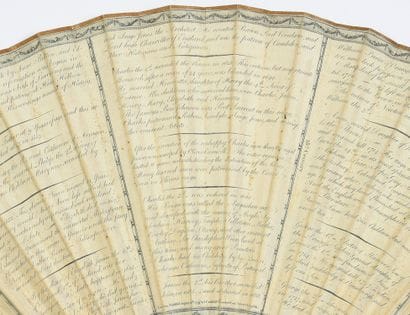 Vive, Vive le Roy !, vers 1793
Rare éventail...