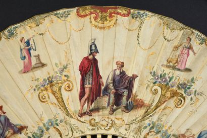 Énée et Mentor, vers 1790-1800
Éventail plié,...