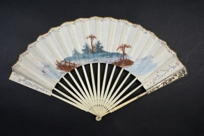 Le serment, vers 1770-1780
Éventail plié,...