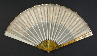 Soleil d'or, vers 1800-1810
Éventail plié,...