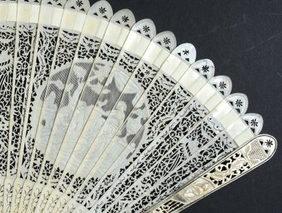 Les amours de Mars et Vénus, vers 1790
Éventail...