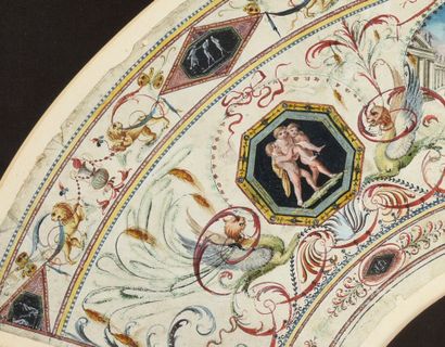 Saint-Pierre de Rome, vers 1780
Feuille d'éventail,...