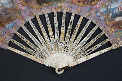 Chine, chinoiseries, vers 1770-1780
Éventail...