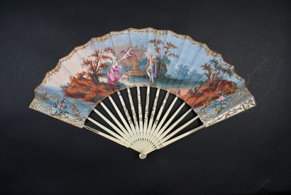 Le serment, vers 1770-1780
Éventail plié,...