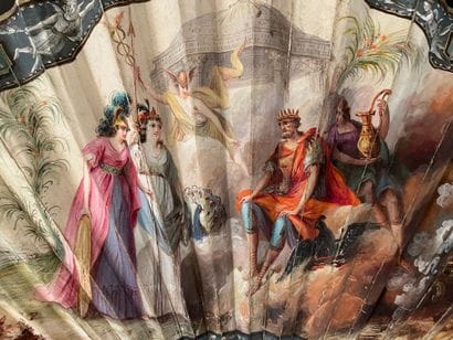 Jupiter, Vénus et Minerve, vers 1790-1800
Éventail...