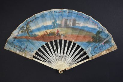 Chine, chinoiseries, vers 1770-1780
Éventail...
