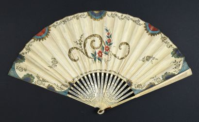 Énée et Mentor, vers 1790-1800
Éventail plié,...