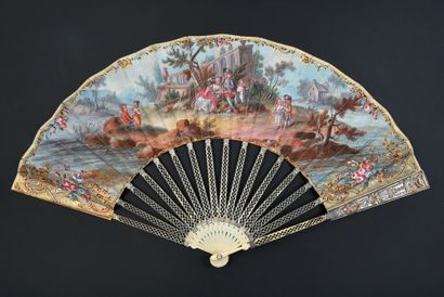 Les amours enfantines, vers 1770-1780
Éventail...